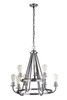 Randolph 9 Light Chandelier in Flat Black/Brushed Polished Nickel (50329-FBBNK)