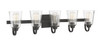 Grace 5 Light Vanity in Espresso (Clear Seeded Glass) (41905-ESP-CS)
