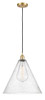 Berkshire - 1 Light - 16 inch - Satin Gold - Cord hung - Pendant (516-1P-SG-GBC-164-LED)