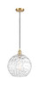 Athens Water Glass - 1 Light - 12 inch - Satin Gold - Cord hung - Mini Pendant (516-1P-SG-G1215-12-LED)
