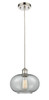 Gorham - 1 Light - 10 inch - Polished Nickel - Cord hung - Mini Pendant (516-1P-PN-G247-LED)