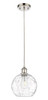 Athens Water Glass - 1 Light - 8 inch - Polished Nickel - Cord hung - Mini Pendant (516-1P-PN-G1215-8-LED)