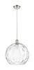 Athens Water Glass - 1 Light - 13 inch - Polished Nickel - Cord hung - Pendant (516-1P-PN-G1215-14-LED)