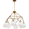 Orion 9 Light Chandelier In Patina Aged Brass (50729-PAB)