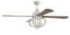 Augusta 60" 4-Blade Ceiling Fan in Cottage White w/ Driftwood Blades; Integrated Light Kit (AUG60CW4)