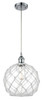 Farmhouse Rope - 1 Light - 10 inch - Polished Chrome - Cord hung - Mini Pendant (516-1P-PC-G122-10RW-LED)