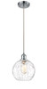 Athens Water Glass - 1 Light - 8 inch - Polished Chrome - Cord hung - Mini Pendant (516-1P-PC-G1215-8)