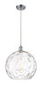 Athens Water Glass - 1 Light - 13 inch - Polished Chrome - Cord hung - Pendant (516-1P-PC-G1215-14-LED)