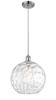 Athens Water Glass - 1 Light - 12 inch - Polished Chrome - Cord hung - Mini Pendant (516-1P-PC-G1215-12-LED)