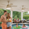 Ventura 52" 5-Blade Indoor/Outdoor (Damp) Ceiling Fan in Cottage White w/ Cottage White/Dark Driftwood Blades; Integrated Light Kit (VEN52CW5)