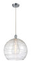 Athens Deco Swirl - 1 Light - 14 inch - Polished Chrome - Cord hung - Pendant (516-1P-PC-G1213-14-LED)
