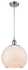 Farmhouse Chicken Wire - 1 Light - 10 inch - Polished Chrome - Cord hung - Mini Pendant (516-1P-PC-G121-10CSN-LED)