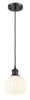 White Venetian - 1 Light - 6 inch - Oil Rubbed Bronze - Cord Hung - Mini Pendant (516-1P-OB-G1217-6WV)