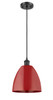 Plymouth - 1 Light - 9 inch - Matte Black - Cord hung - Mini Pendant (516-1P-BK-MBD-9-RD-LED)