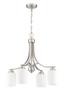 Bolden 4 Light Chandelier in Brushed Polished Nickel (White Glass) (50524-BNK-WG)