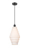 Cascade - 1 Light - 8 inch - Matte Black - Cord hung - Mini Pendant (516-1P-BK-G671-8)
