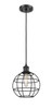 Lake Placid - 1 Light - 8 inch - Matte Black - Mini Pendant (516-1P-BK-CE-8-BK)