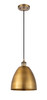 Bristol - 1 Light - 9 inch - Brushed Brass - Cord hung - Mini Pendant (516-1P-BB-MBD-9-BB)