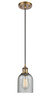 Caledonia - 1 Light - 5 inch - Brushed Brass - Cord hung - Mini Pendant (516-1P-BB-G257-LED)