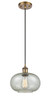Gorham - 1 Light - 10 inch - Brushed Brass - Cord hung - Mini Pendant (516-1P-BB-G249-LED)