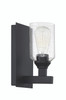 Chicago 1 Light Wall Sconce in Flat Black (53161-FB)