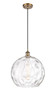 Athens Water Glass - 1 Light - 13 inch - Brushed Brass - Cord hung - Pendant (516-1P-BB-G1215-14)