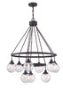 Que 9 Light Chandelier in Flat Black (53329-FB)
