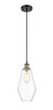 Cindyrella - 1 Light - 7 inch - Black Antique Brass - Cord hung - Mini Pendant (516-1P-BAB-G652-7)