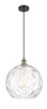 Athens Water Glass - 1 Light - 13 inch - Black Antique Brass - Cord hung - Pendant (516-1P-BAB-G1215-14-LED)