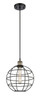 Lake Placid - 1 Light - 10 inch - Black Antique Brass - Mini Pendant (516-1P-BAB-CE-10-BK)