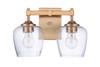 Stellen 2 Light Vanity in Satin Brass (12413SB2)