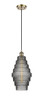 Cascade - 1 Light - 8 inch - Antique Brass - Cord hung - Mini Pendant (516-1P-AB-G673-8)