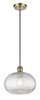Ithaca - 1 Light - 10 inch - Antique Brass - Cord hung - Mini Pendant (516-1P-AB-G555-10CL)