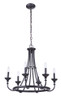 Marlowe 6 Light Chandelier in Flat Black (53726-FB)
