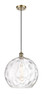 Athens Water Glass - 1 Light - 13 inch - Antique Brass - Cord hung - Pendant (516-1P-AB-G1215-14-LED)