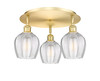 Norfolk - 3 Light - 18 inch - Satin Gold - Flush Mount (516-3C-SG-G462-6)