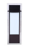 Heights 1 Light Medium Outdoor LED Wall Lantern in Stainless Steel/Midnight (ZA2512-SSMN-LED)