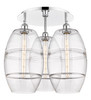 Vaz - 3 Light - 22 inch - Polished Chrome - Flush Mount (516-3C-PC-G557-10CL)