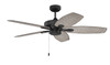 52" Ceiling Fan With Blades in Flat Black (RET52FB5)