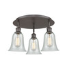 Hanover - 3 Light - 18 inch - Oil Rubbed Bronze - Flush Mount (516-3C-OB-G2812)