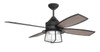 52" Ceiling Fan With Blades, Light Kit, Remote in Flat Black (WAT52FB4)