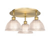 Arietta - 3 Light - 20 inch - Brushed Brass - Flush Mount (516-3C-BB-G422)