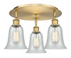 Hanover - 3 Light - 18 inch - Brushed Brass - Flush Mount (516-3C-BB-G2812)