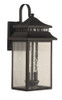 Crossbend 2 Light Medium Outdoor Wall Lantern in Textured Black (ZA3114-TB)