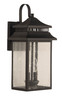 Crossbend 2 Light Medium Outdoor Wall Lantern in Textured Black (ZA3114-TB)