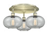 Gorham - 3 Light - 21 inch - Antique Brass - Flush Mount (516-3C-AB-G247)
