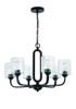 Collins 6 Light Chandelier in Flat Black (54226-FB)