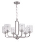 Collins 6 Light Chandelier in Brushed Polished Nickel (54226-BNK)