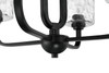 Collins 4 Light Chandelier in Flat Black (54224-FB)