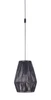 Portable Swag Pendant w/ 11.8"W Rattan Shade in Flat Black (SW2009-FB)